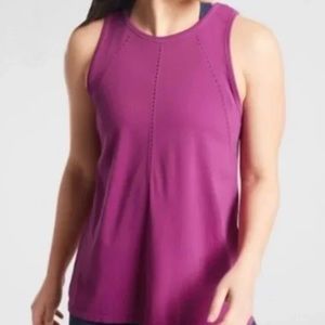 Athleta Split Back Foothill Light Magenta Tank